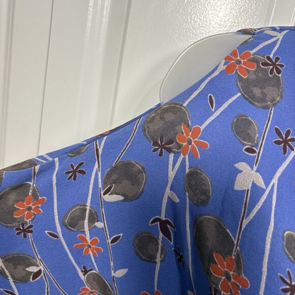 Chelsea & Violet Cold Shoulder Mini Dress Womens S Boho Floral Blue Summer - Picture 3 of 11